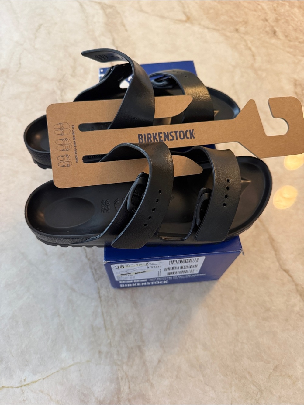 Birkenstock Black Arizona Eva Women's Two-Strap EVA Sandals